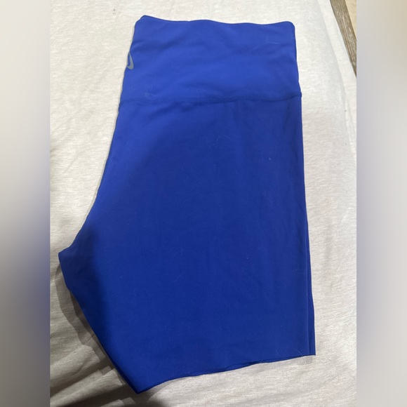 Nike Yoga Dri-FIT Bike Shorts in Blue - Picture 1 of 3